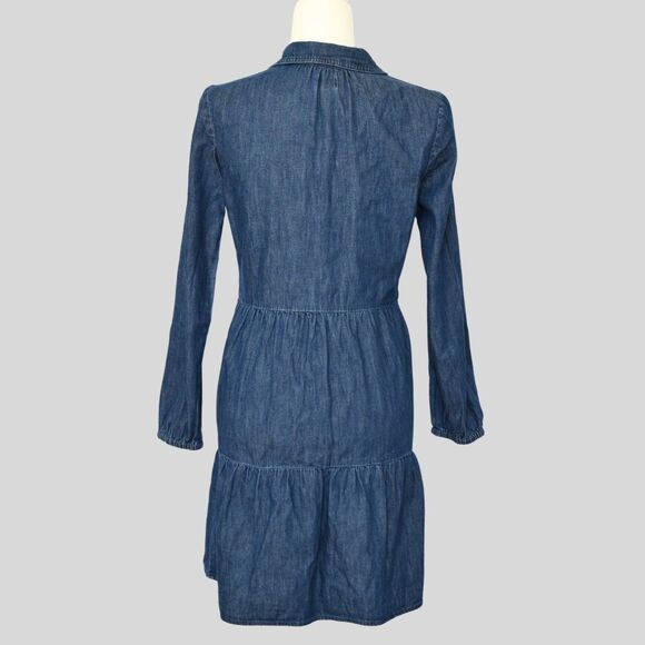J.CREW Women's Chambray Collared Mini Denim Dress Size 4 - Picture 3 of 8